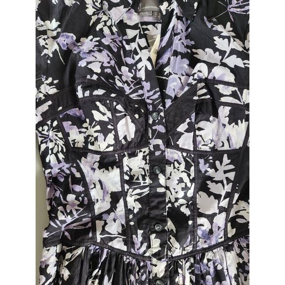 NWT Anthropologie Corset Shirt Mini Dress Size 4 Long Sleeve #G3413 - Picture 10 of 12